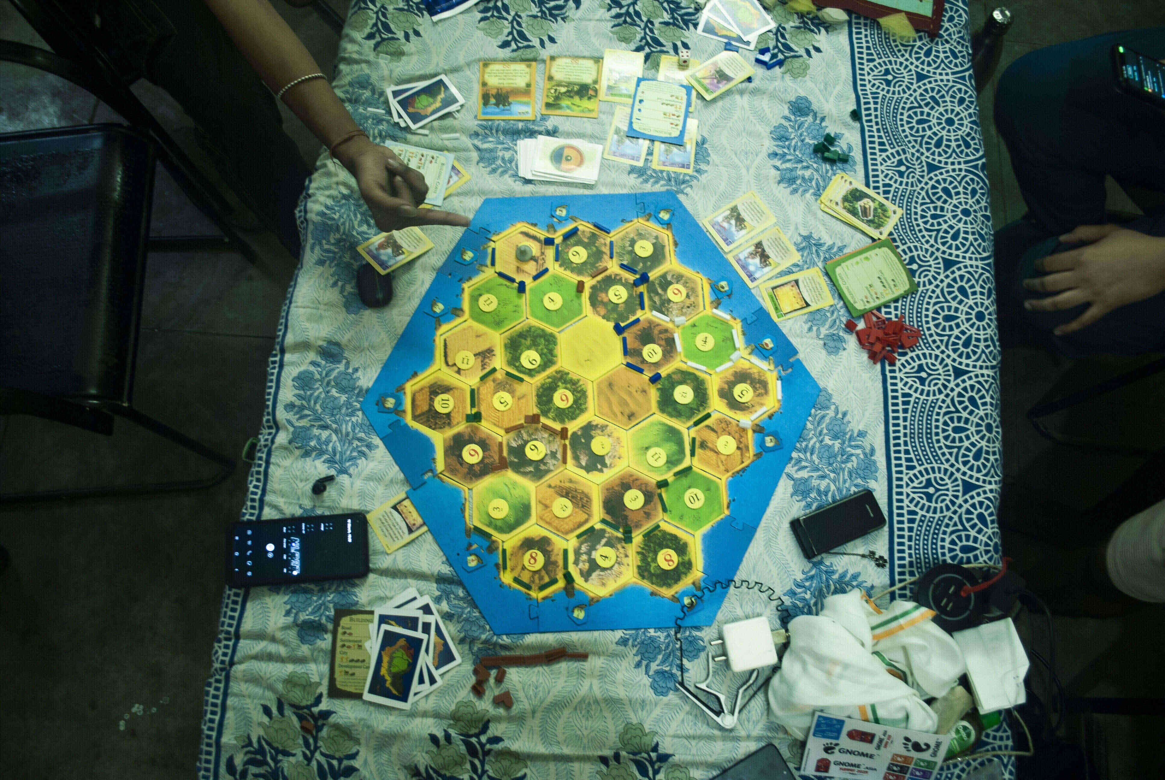 Catan board game laid out