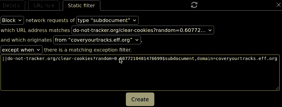 Logger's Filter pane